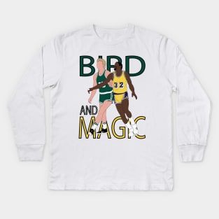 Larry Bird And Magic Johnson Kids Long Sleeve T-Shirt